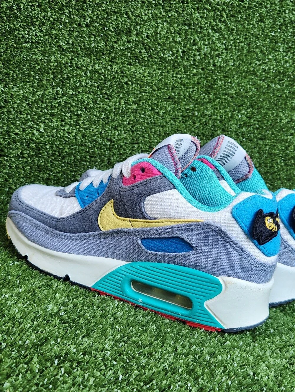 Nike Air Max 90 Sprung Cartepillar Leather Shoes Sneakers Size 4 Youth/Big Boys